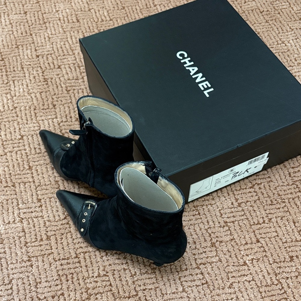 Chanel Black Ankle Boots